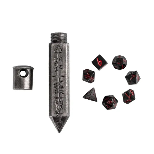 Hallowed Potion - Mini Metal RPG Dice in Bullet Pendant