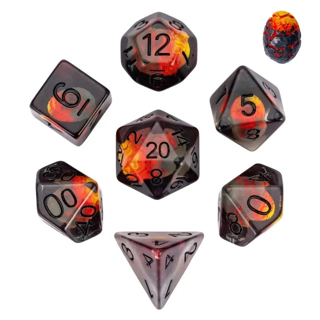 Dinosaur Extinction Resin RPG Dice Set