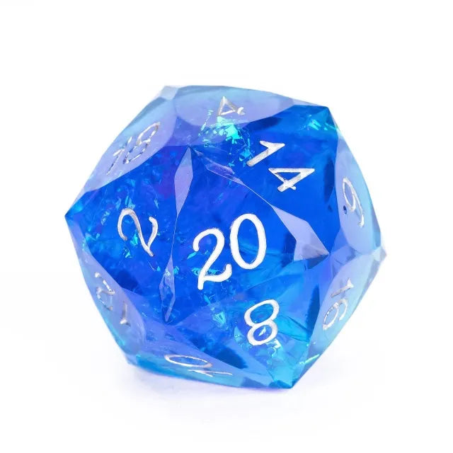 Ocean - 30mm Brick Veneer Handmade D20 Dice