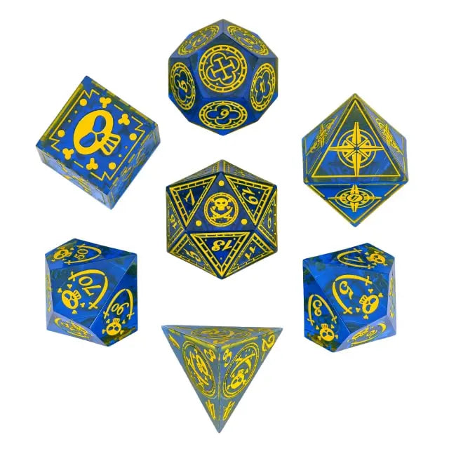 Lost Aztec Bounty - Ghost Pirate Handmade Pattern RPG Dice Set