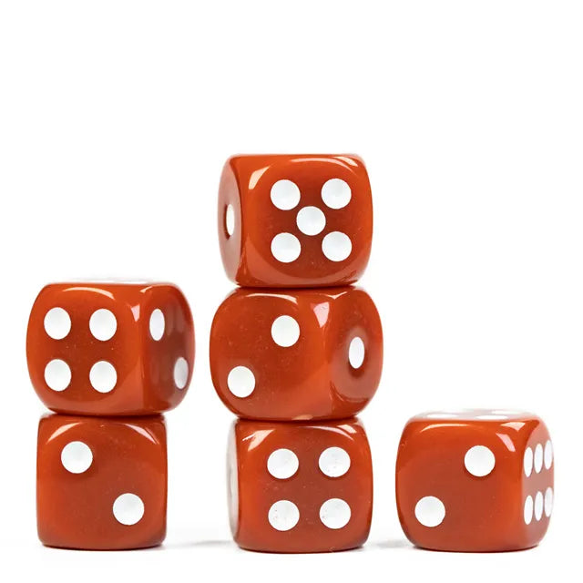 Toffee Brown - 16mm Pip D6 Dice (12pcs)