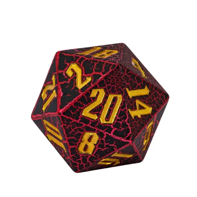 Demonic Path - Crackle 55mm Resin D20 Die