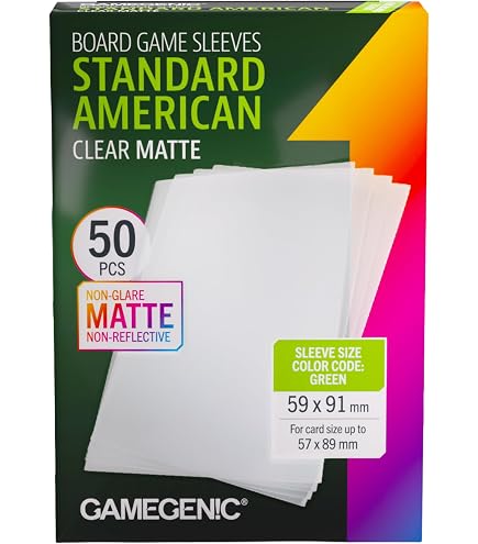 Gamegenic Board Game Sleeves Standard American Clear (50 ct.)