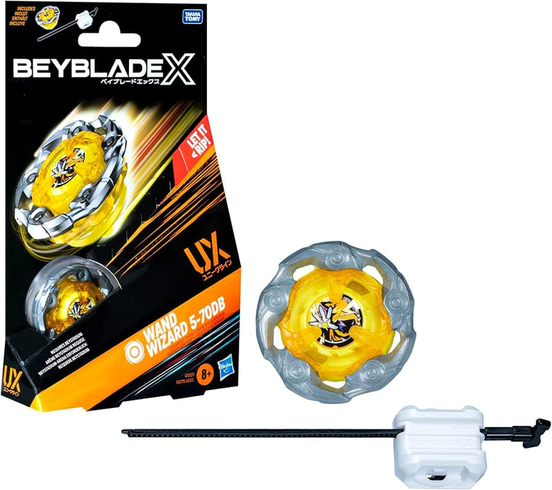 Beyblade X Wand Wizard 5-70DB UX Starter Pack Top and Launcher - Hasbro