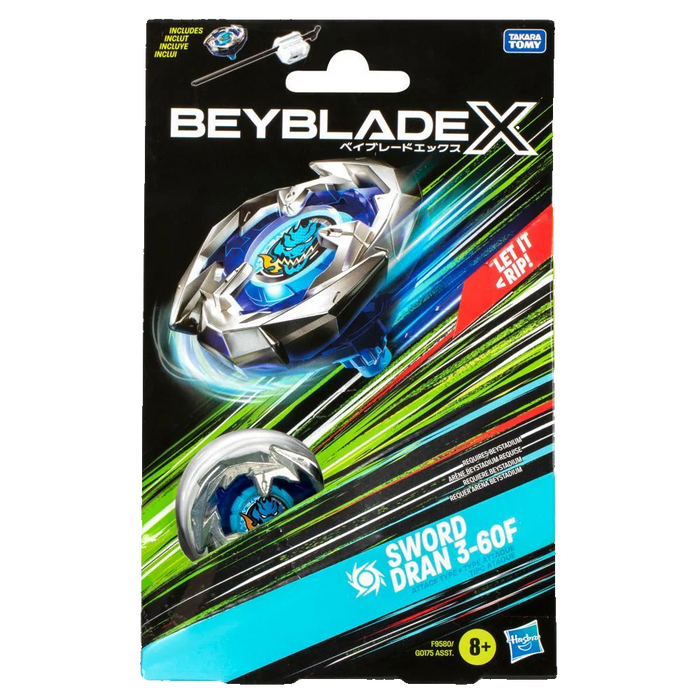 Beyblade X Sword Dran 3-60F Starter Pack Top and Launcher