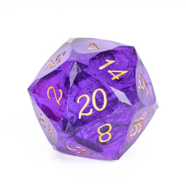 Purple - 30mm Brick Veneer Handmade D20 Dice