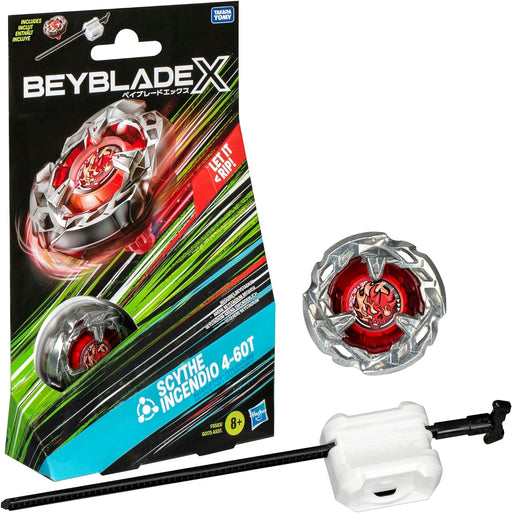 Beyblade X Scythe Incendio 4-60T Starter Pack Top and Launcher - Hasbro