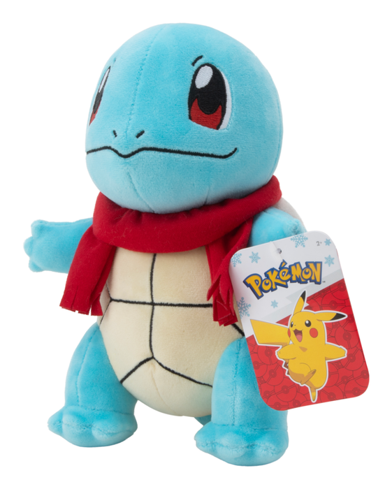 Squirtle with Red Scarf 8" - Seasonal Pokemon Plush