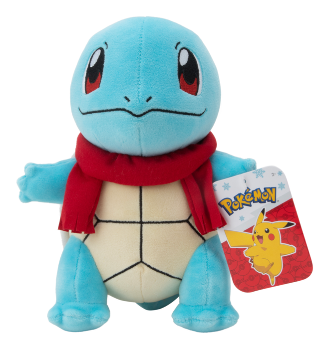 Squirtle with Red Scarf 8" - Seasonal Pokemon Plush