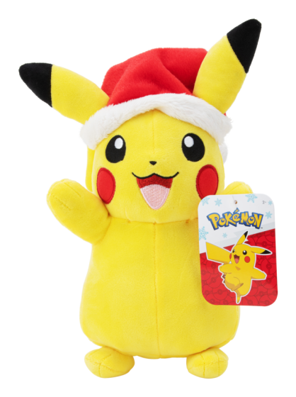 Pikachu with Santa Hat 8" - Seasonal Pokemon Plush