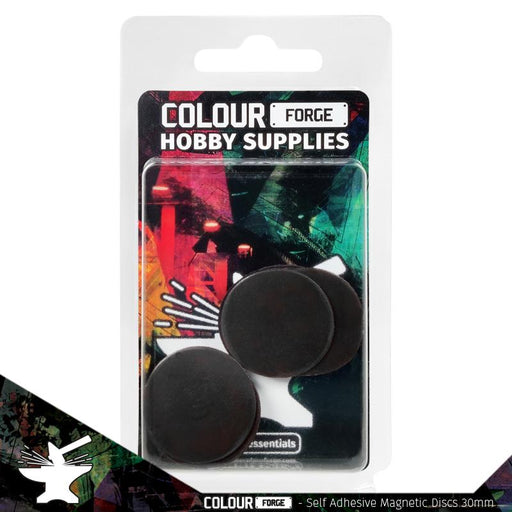 Self-adhesive magnetic discs 30mm x10 - Colour Forge