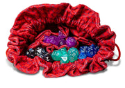 Dragon Storm Velvet Compartment Dice Bag: Red Dragon Scales - FanRoll