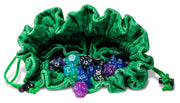 Dragon Storm Velvet Compartment Dice Bag: Green Dragon Scales - FanRoll