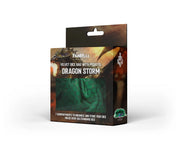 Dragon Storm Velvet Compartment Dice Bag: Green Dragon Scales - FanRoll