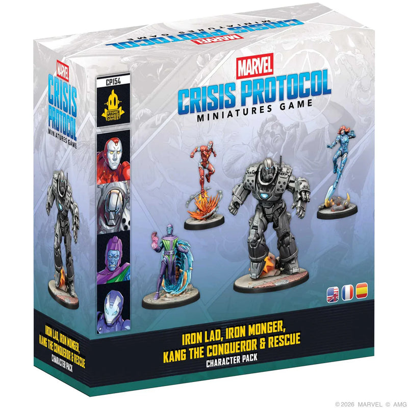 Marvel: Crisis Protocol - Iron Lad, Iron Monger, Kang The Conqueror & Rescue - Atomic Mass Games