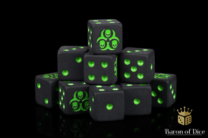 Black Plague Dice (25) - Baron of Dice - Baron of Dice