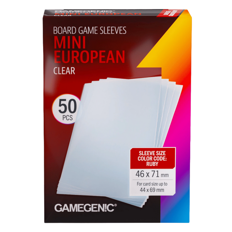 Gamegenic Board Game Sleeves Mini European Clear (50 ct.)