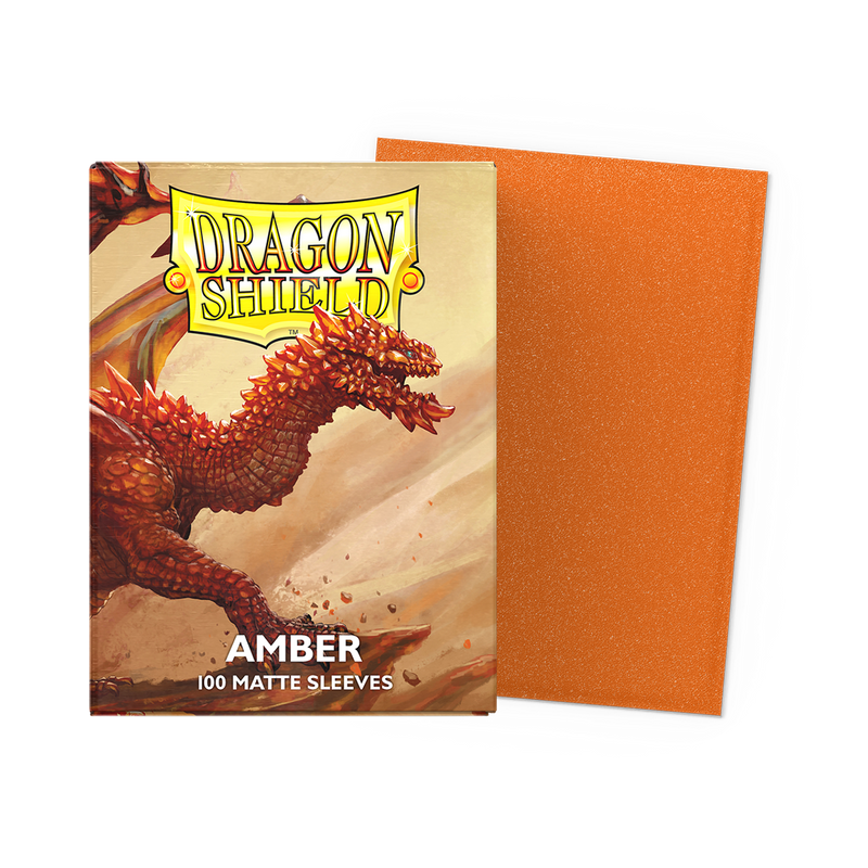 Dragon Shield Amber - 100 Standard Size Sleeves - Arcane Tinmen