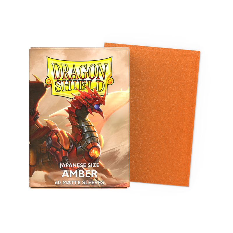 Dragon Shield Amber - 60 Japanese Size Sleeves - Arcane Tinmen