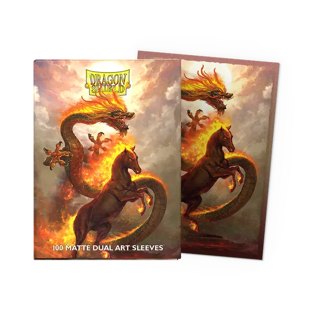 Fire Horse 2026 Matte Dual Art Sleeves (100) - Dragon Shield