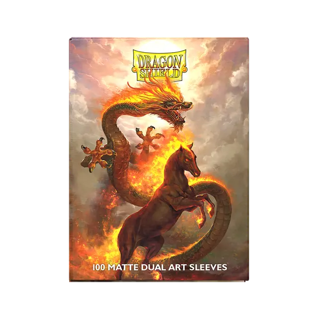 Fire Horse 2026 Matte Dual Art Sleeves (100) - Dragon Shield