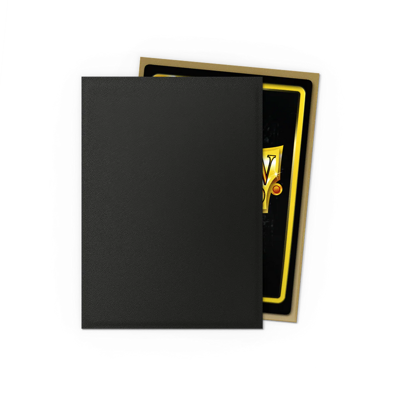 Black & Gold Standard Size Matte Dual Sleeves - Dragon Shield