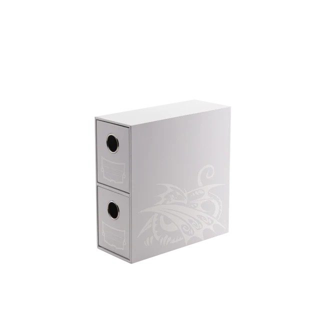 Dragon Shield - Fortress - 2-Card Drawers Vertical - White
