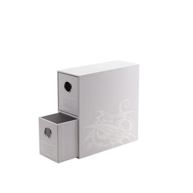 Dragon Shield - Fortress - 2-Card Drawers Vertical - White