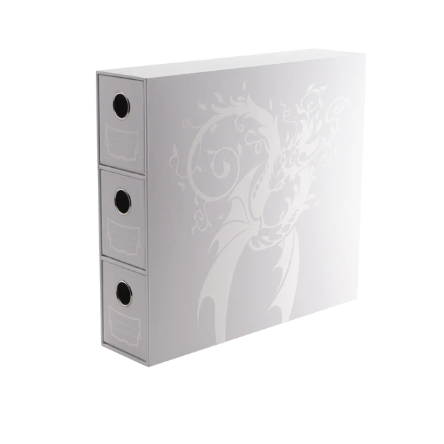 Dragon Shield - Fortress - 3-Card Drawers Vertical - White