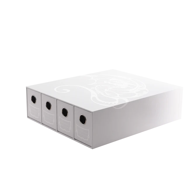 Dragon Shield - Fortress - 4-Card Drawers Horizontal - White