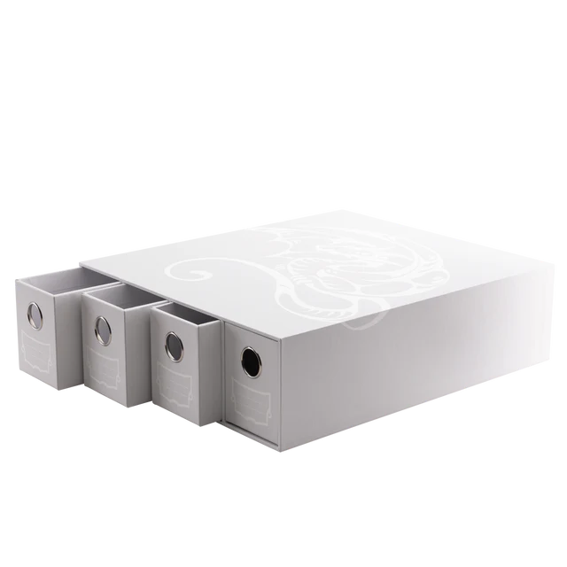 Dragon Shield - Fortress - 4-Card Drawers Horizontal - White