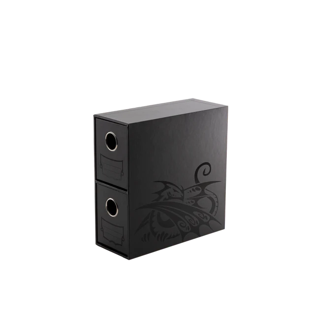 Dragon Shield - Fortress - 2-Card Drawers Vertical - Black