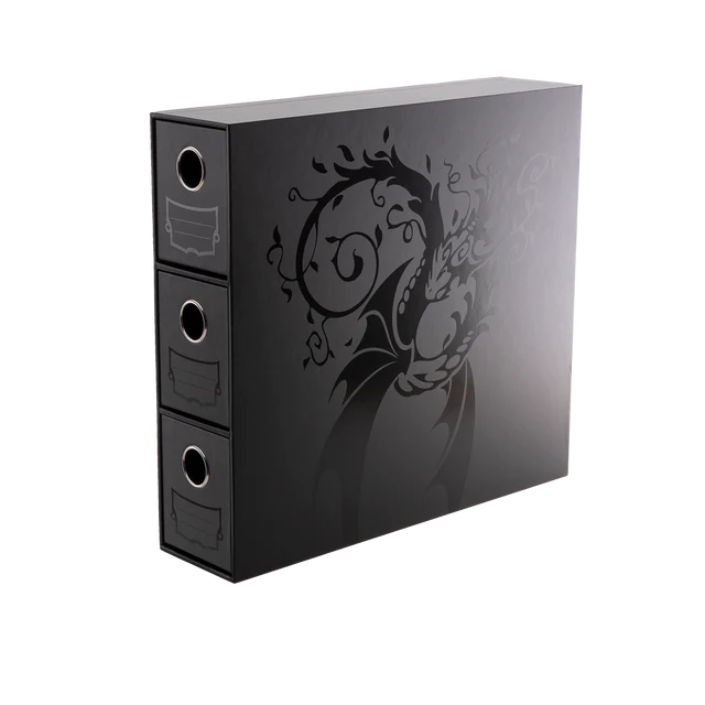 Dragon Shield - Fortress - 3-Card Drawers Vertical - Black