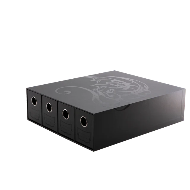 Dragon Shield - Fortress - 4-Card Drawers Horizontal - Black