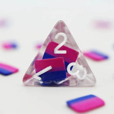 Pride Flag Dice - Bisexual - RPG Resin Dice Set