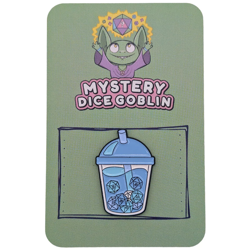 Bubble Tea D20 - Mystery Goblin Dice Enamel Pin