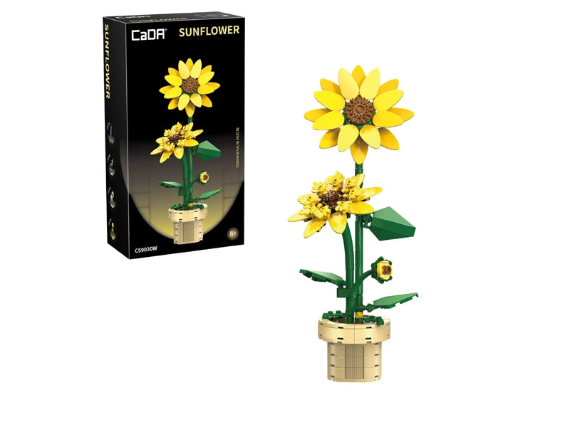 Sunflower Building Block Planter -  187 pcs