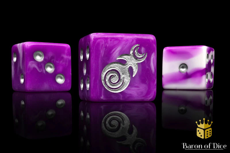 Gluttony Dice - Silver Inlay (25) - Baron of Dice - Baron of Dice