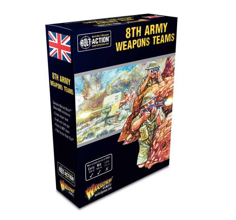 Bolt Action - British 8th Army Weapons Teams - Warlord Games