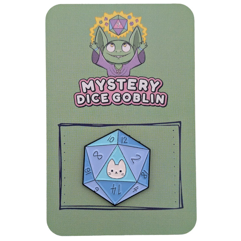D20 Cat - Mystery Goblin Dice Enamel Pin