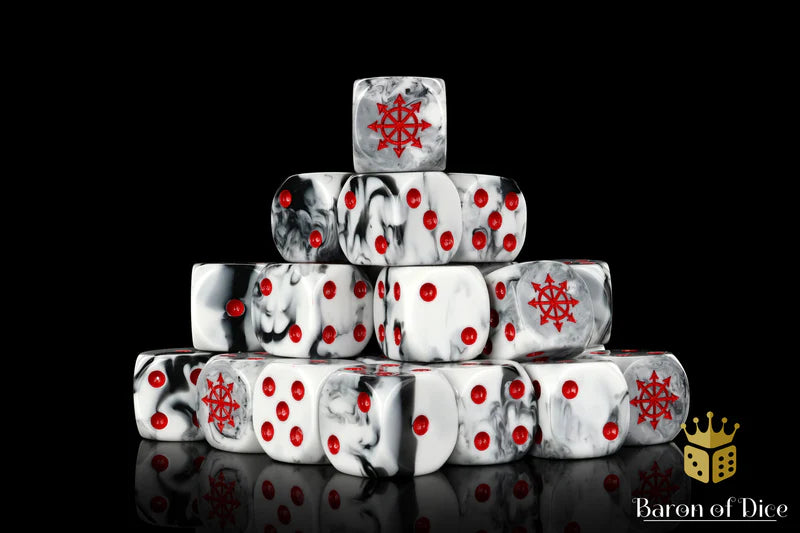 Chaos Demon - Marbled (25 Rounded) - Baron of Dice