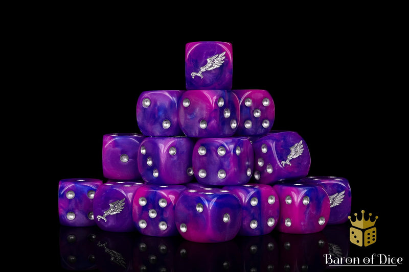 Children Of Profligacy Dice - Silver Inlay (25 Rounded) - Baron of Dice