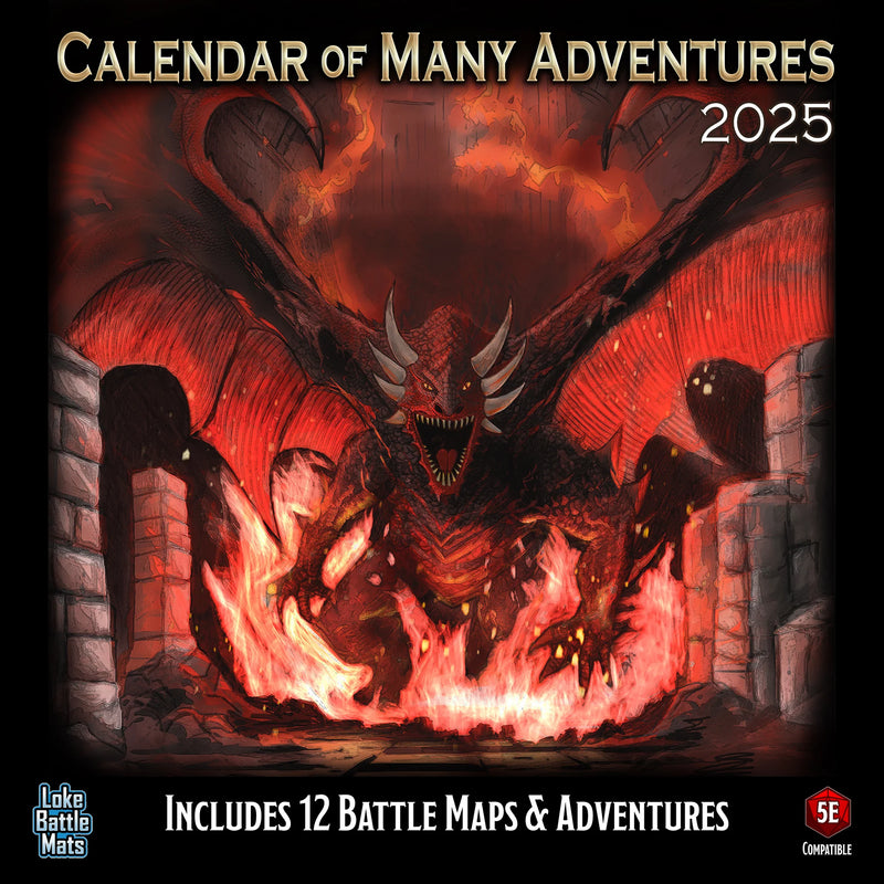 Calendar Of Many Adventures 2025 - Loke Battlemats