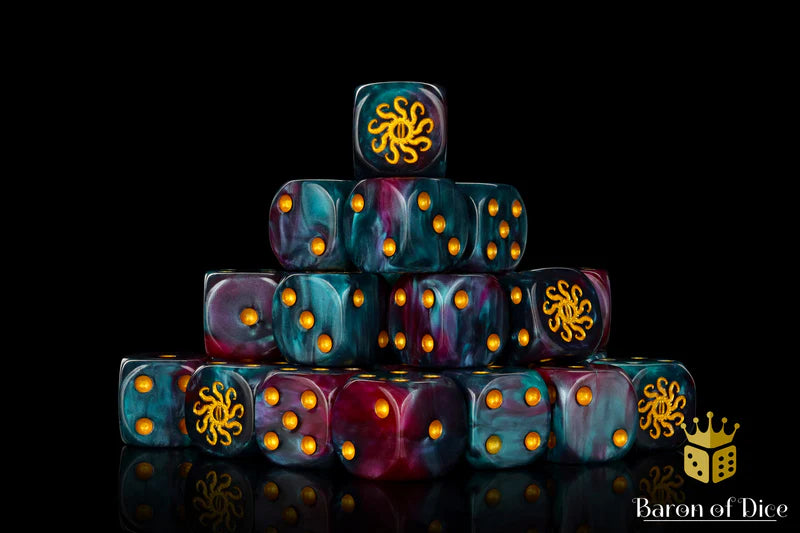 Cult of Knowledge - Teal & Purple (25 Rounded) - Baron of Dice