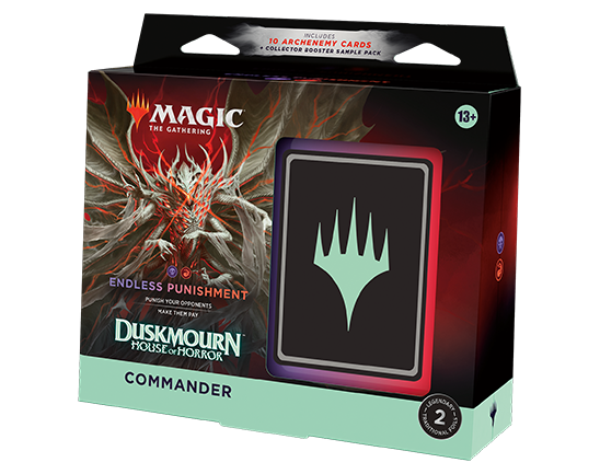 Magic: The Gathering Duskmourn: House of Horror Commander Deck (100-Card Deck, 10 Archenemy Cards, 2-Card Collector Booster Sample Pack + Accessories)