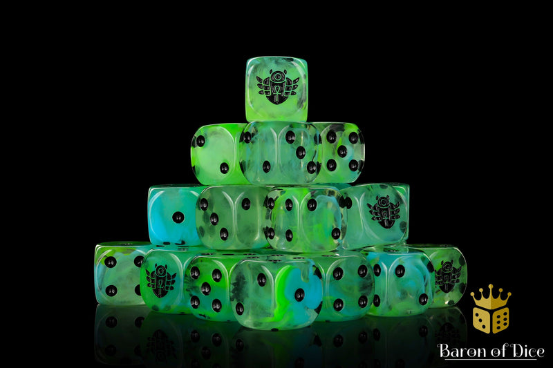 Day of the Dead Dice - Scarab (25 Rounded) - Baron of Dice
