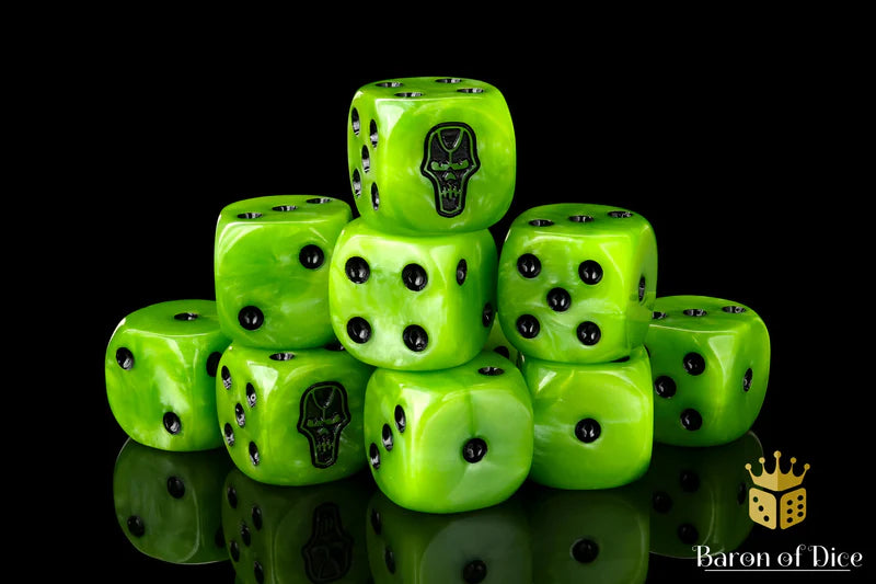 Day of the Dead Dice - Skull (25 Rounded) - Baron of Dice