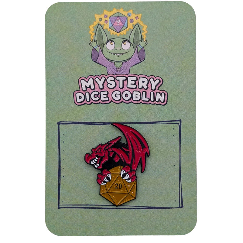 Dragon D20 - Mystery Goblin Dice Enamel Pin
