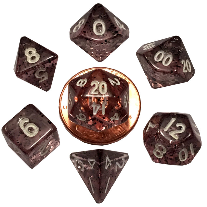 Ethereal Black 10mm Mini Poly Dice Set