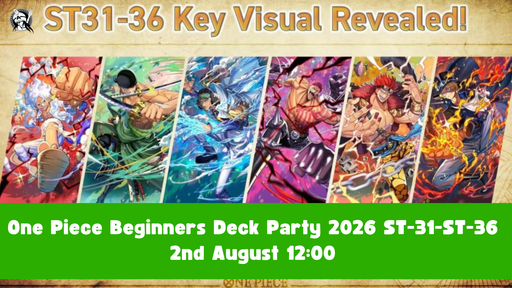 One Piece Beginners Deck Party 2026 [ST-31]~[ST-36] | 2nd August 12:00 - Hosted By Athena Games
